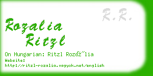 rozalia ritzl business card